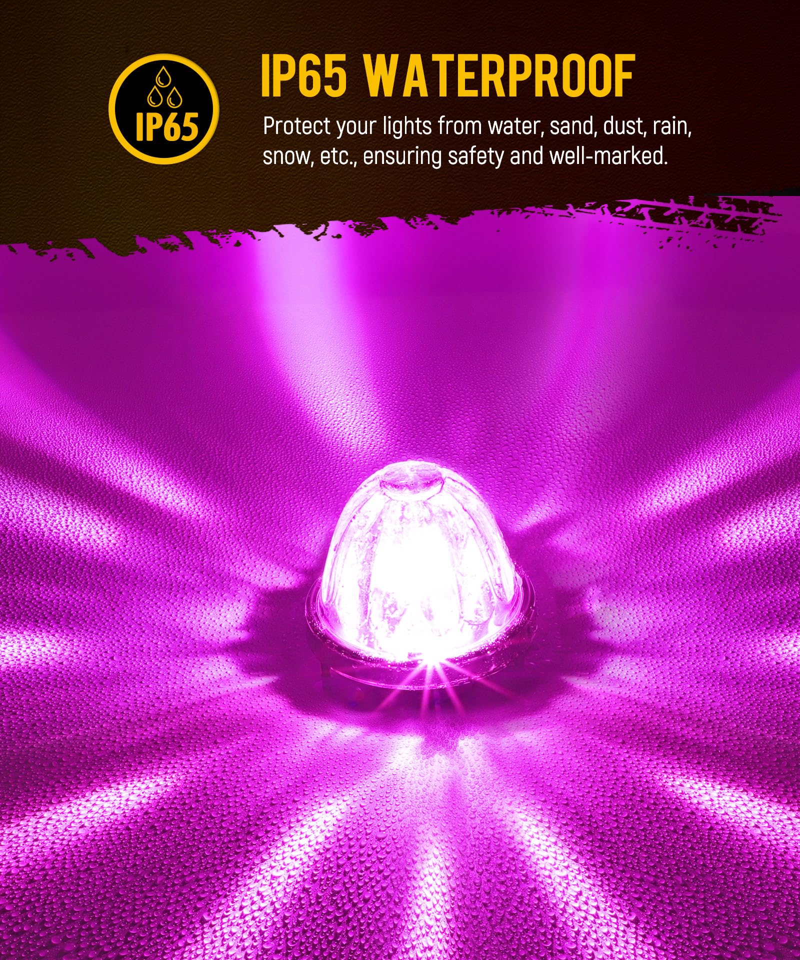 Partsam 2Pcs Glass Watermelon Lights [Patent Pending] Clear